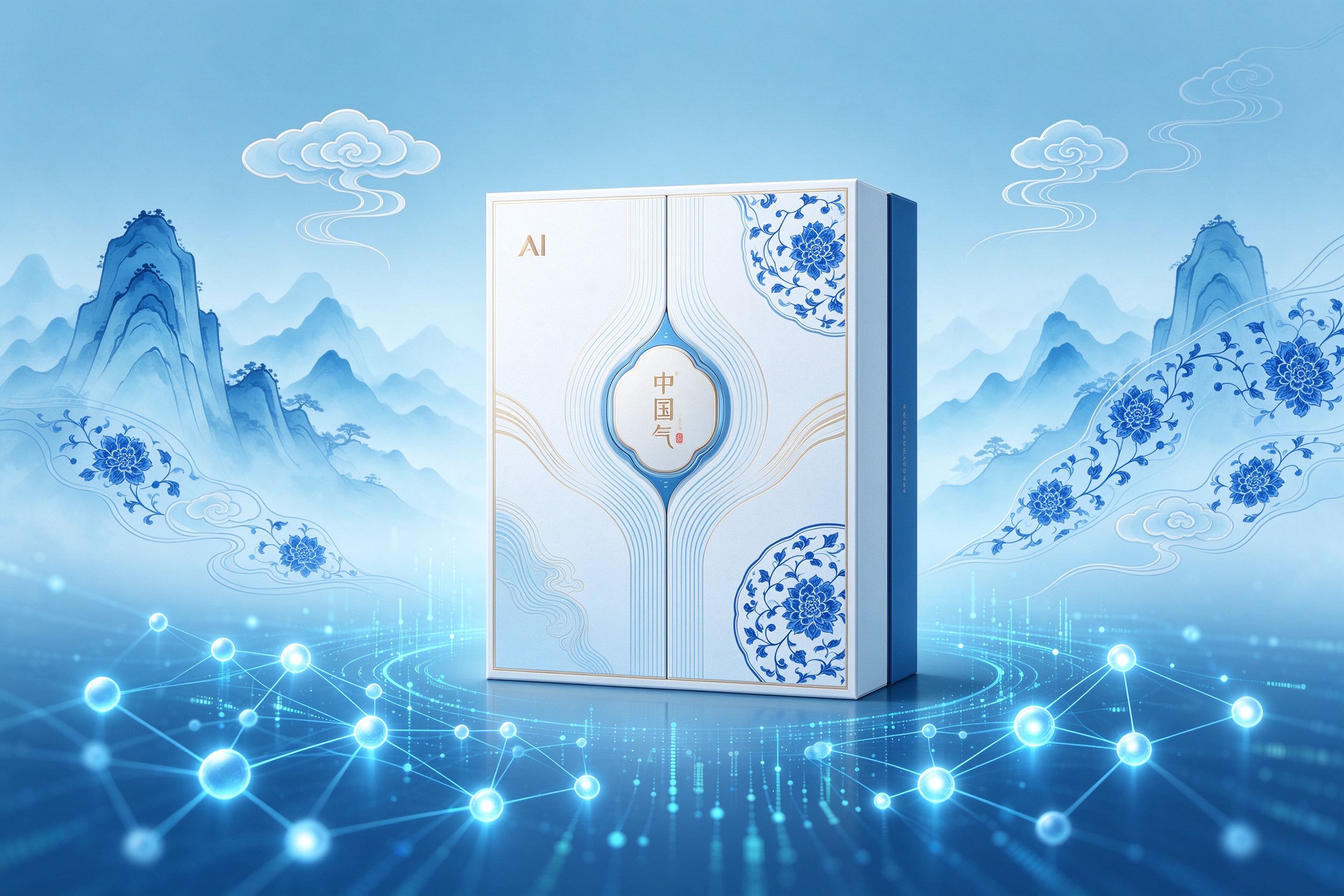 国货品牌与AI搜索融合概念图