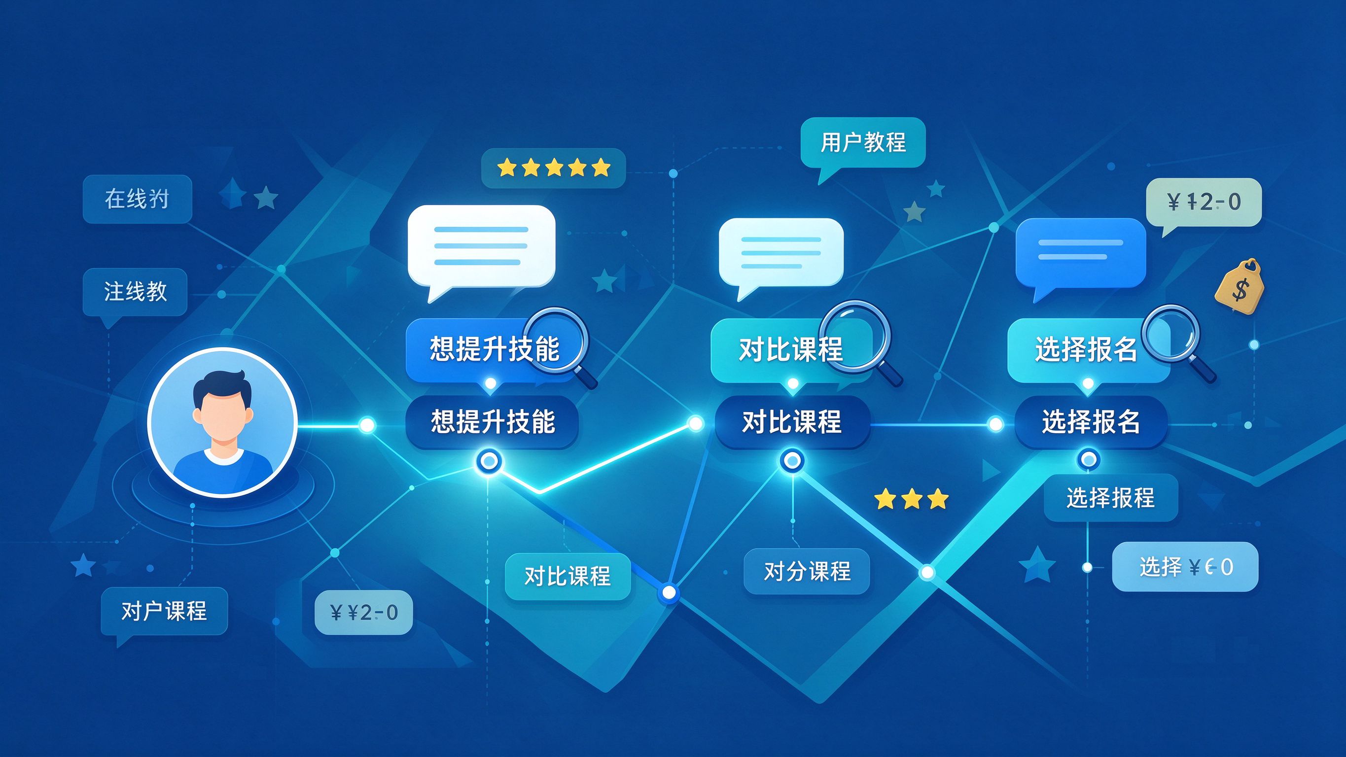 在线教育用户提问路径地图