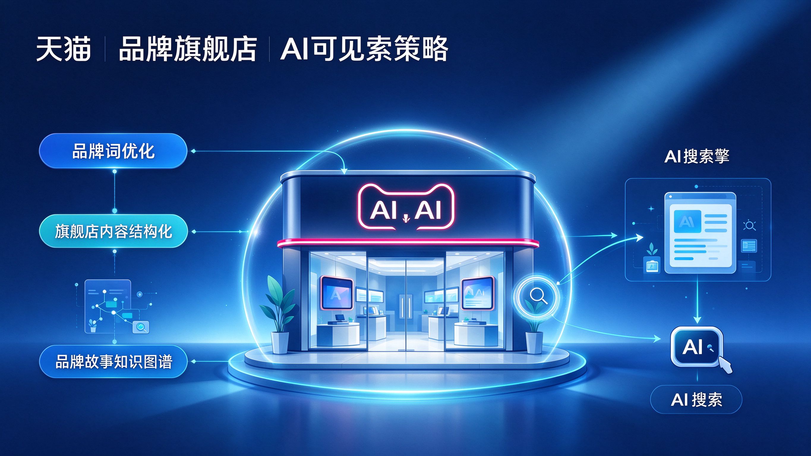 天猫品牌旗舰店AI可见度策略图