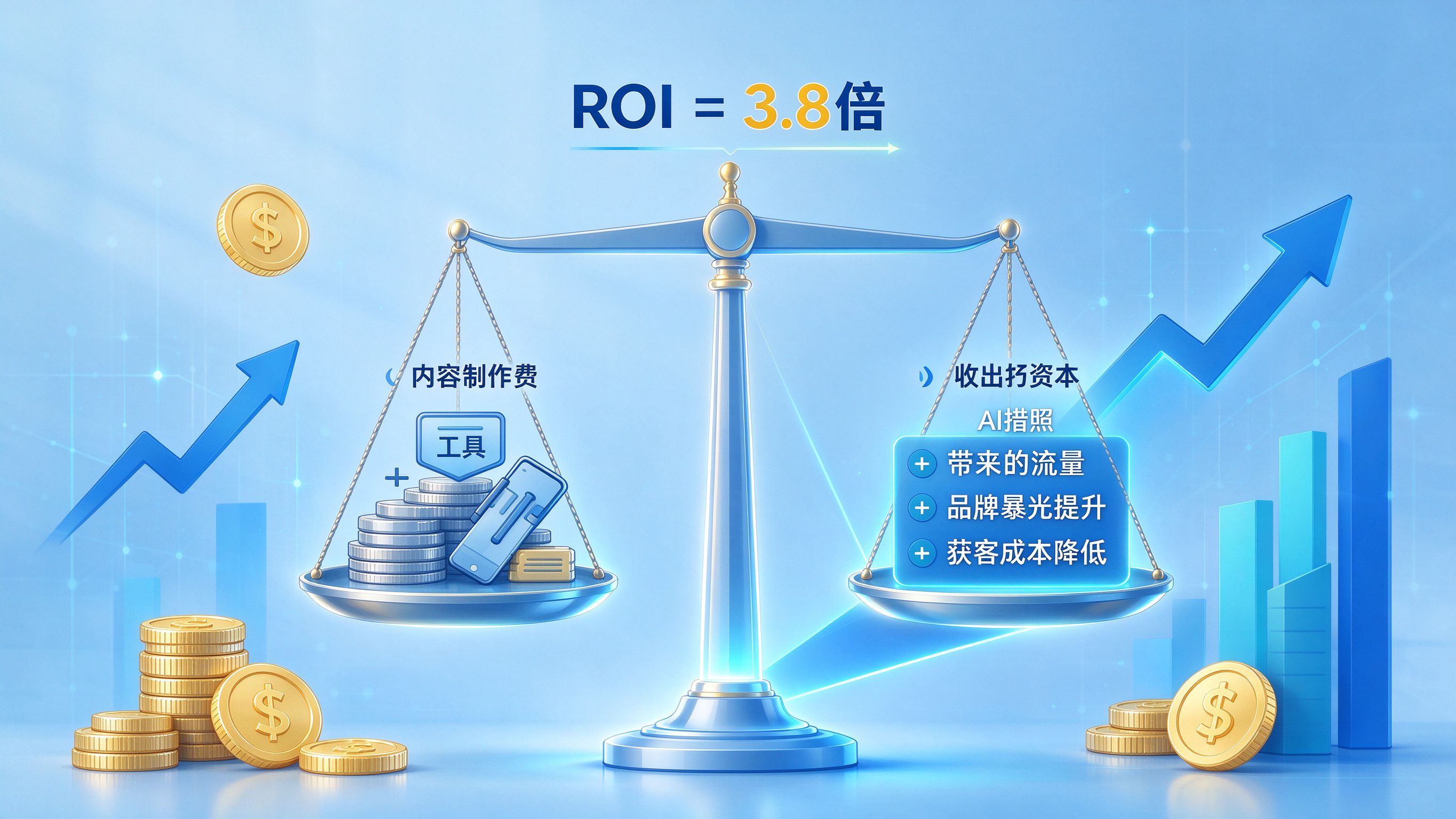 GEO优化ROI计算概念图