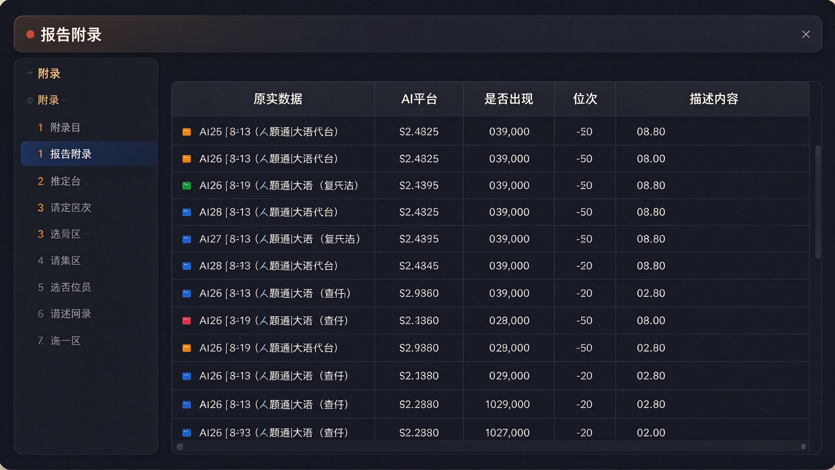 GEO评估配套界面