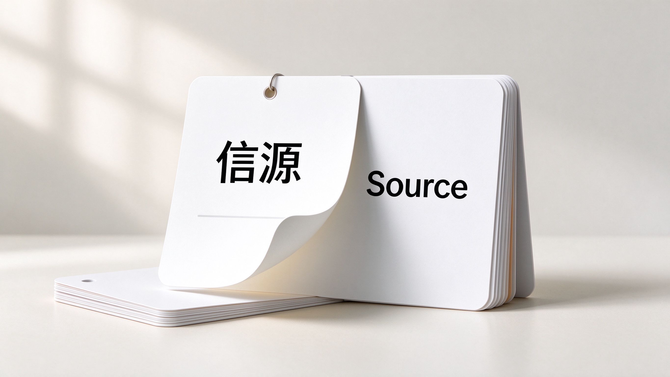 GEO术语双语学习卡片界面：一张卡片正面中文背面英文，模拟记忆卡片学习场景