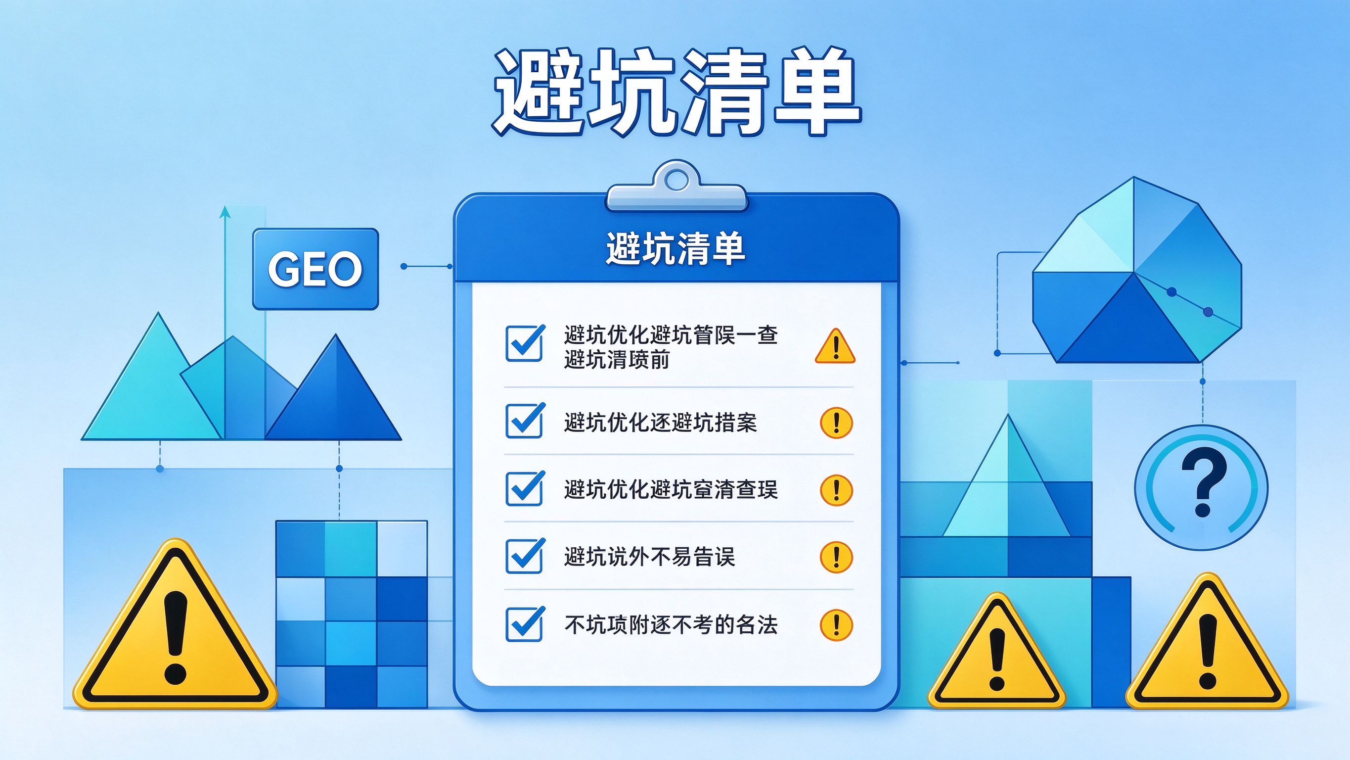 GEO优化避坑教训清单图