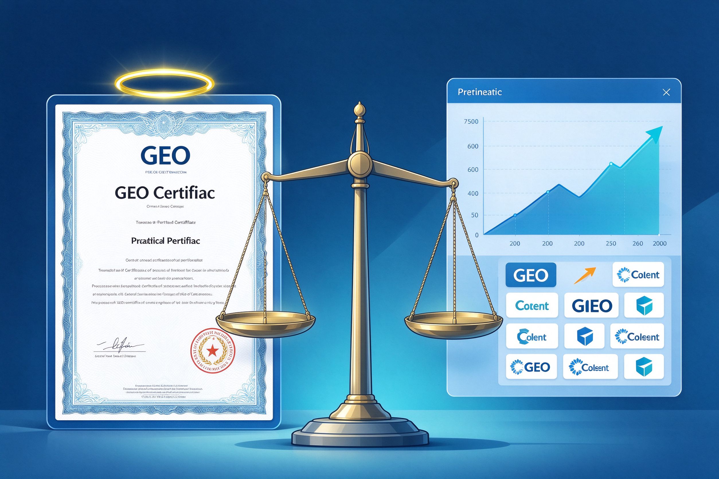 GEO优化证书理性辨别示意图