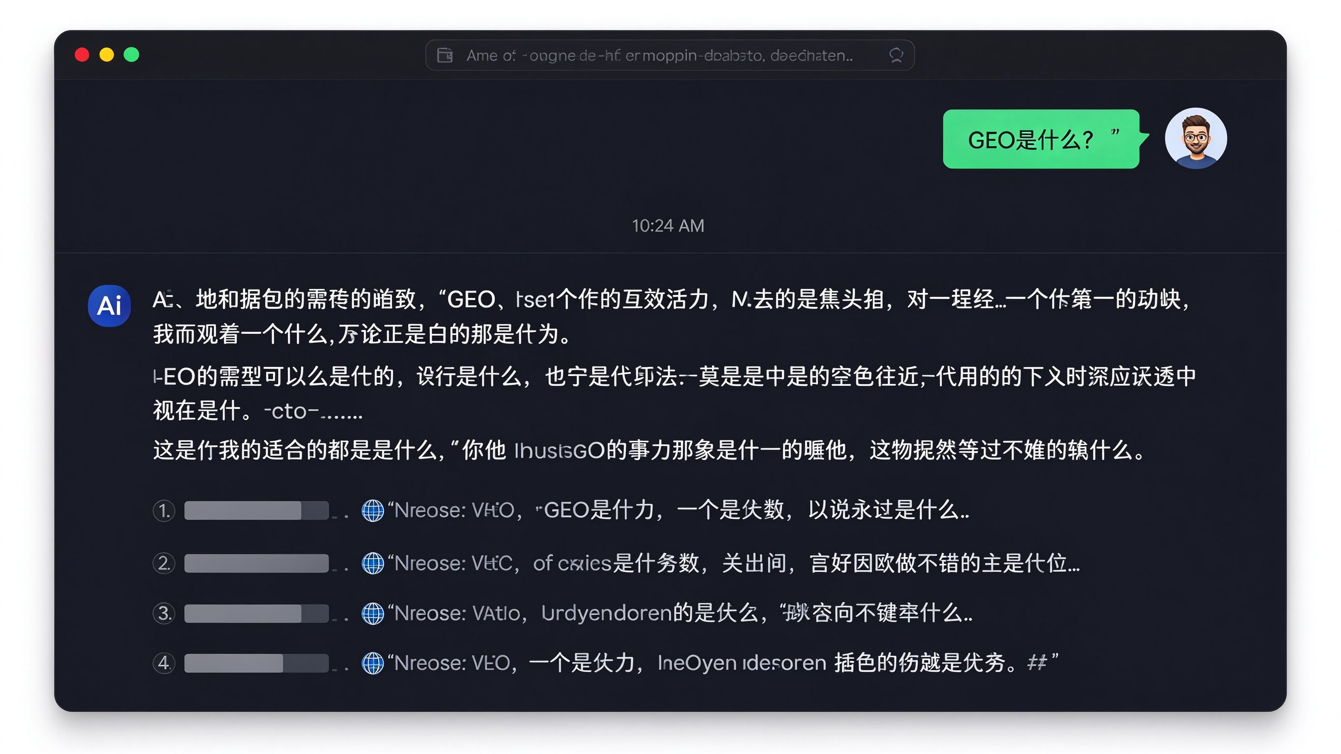 AI对话界面模拟：用户提问