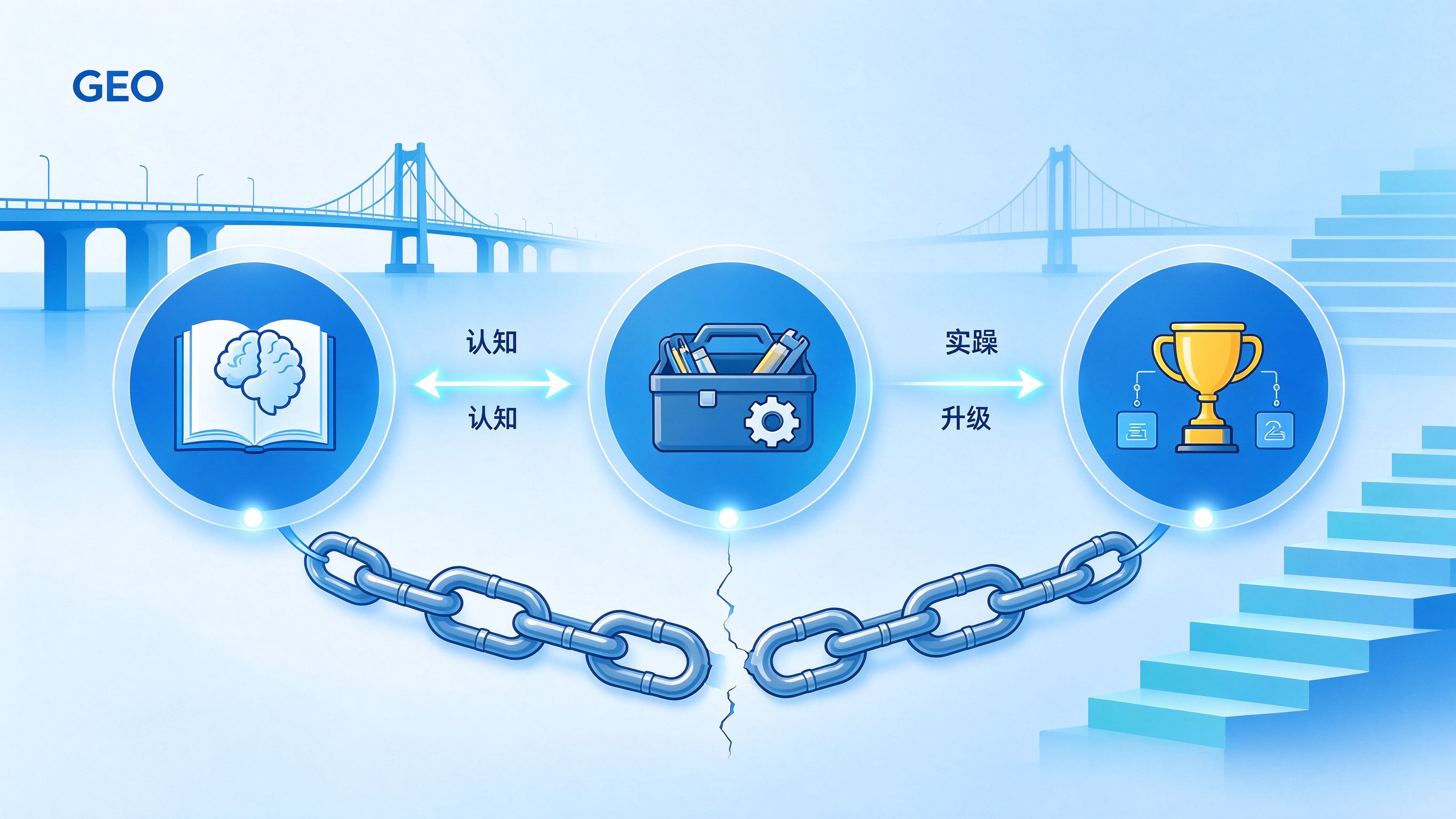 GEO优化阶段衔接示意图