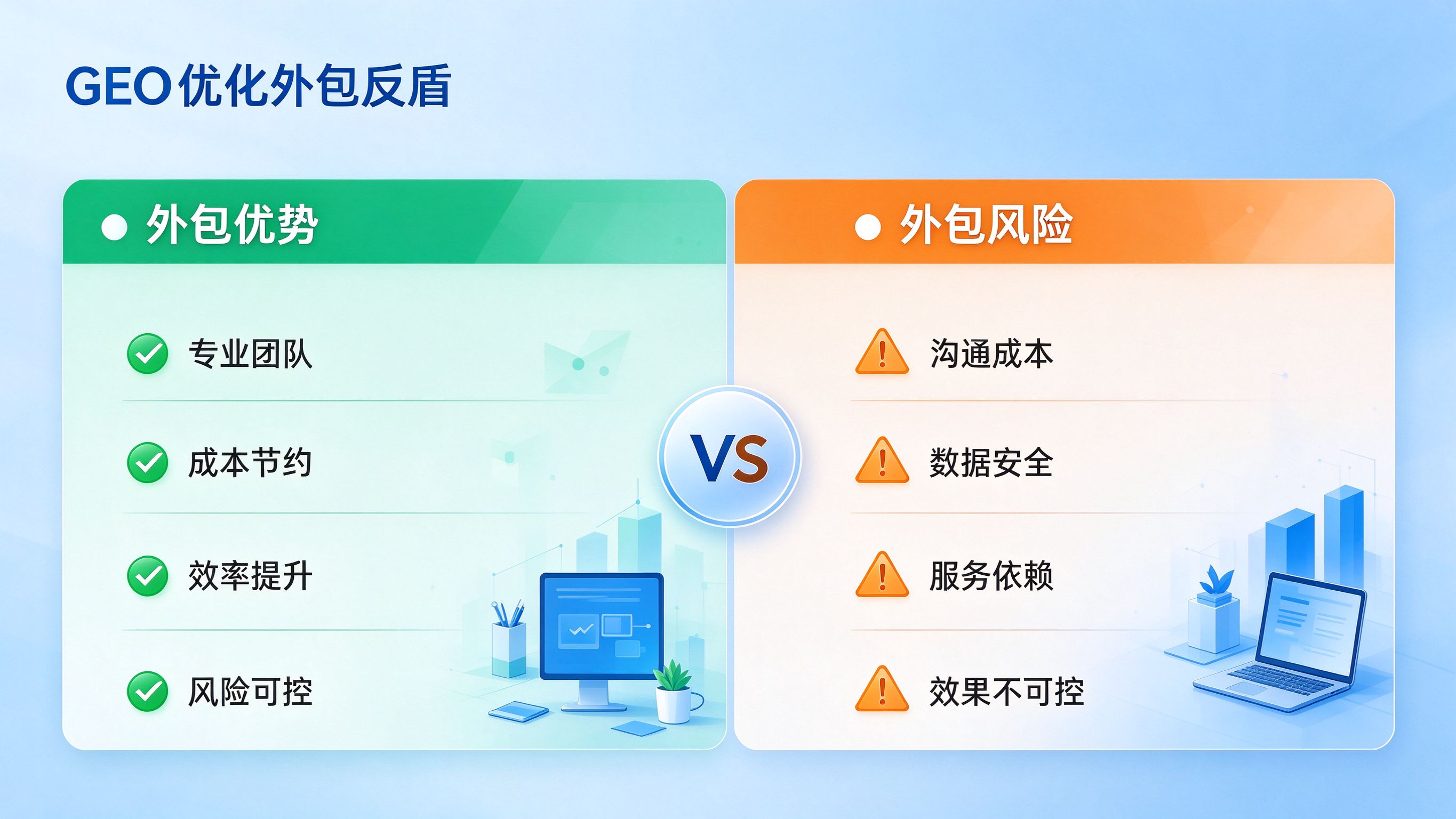 GEO优化外包利弊对比图
