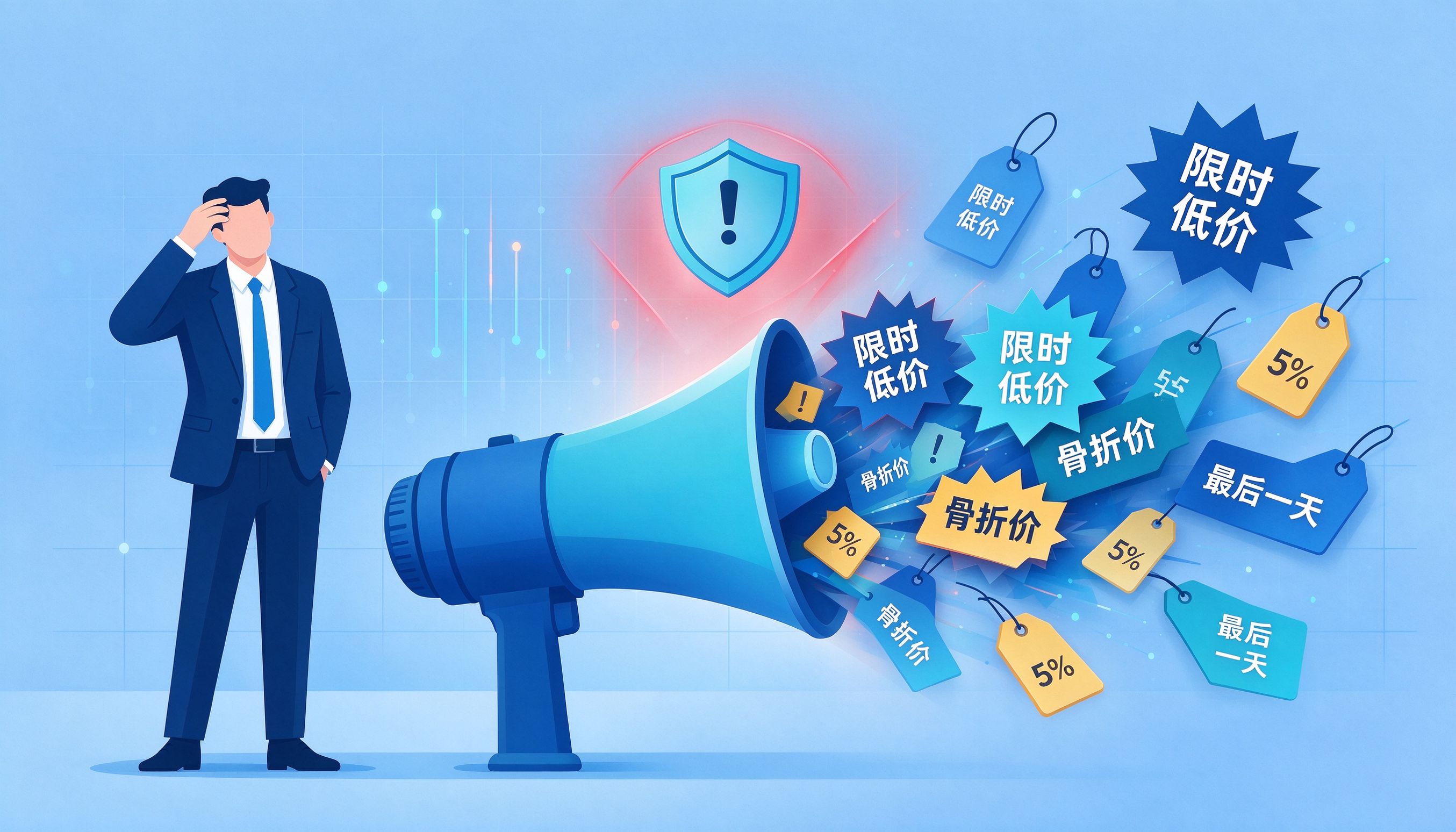 GEO优化促销低价警示示意图