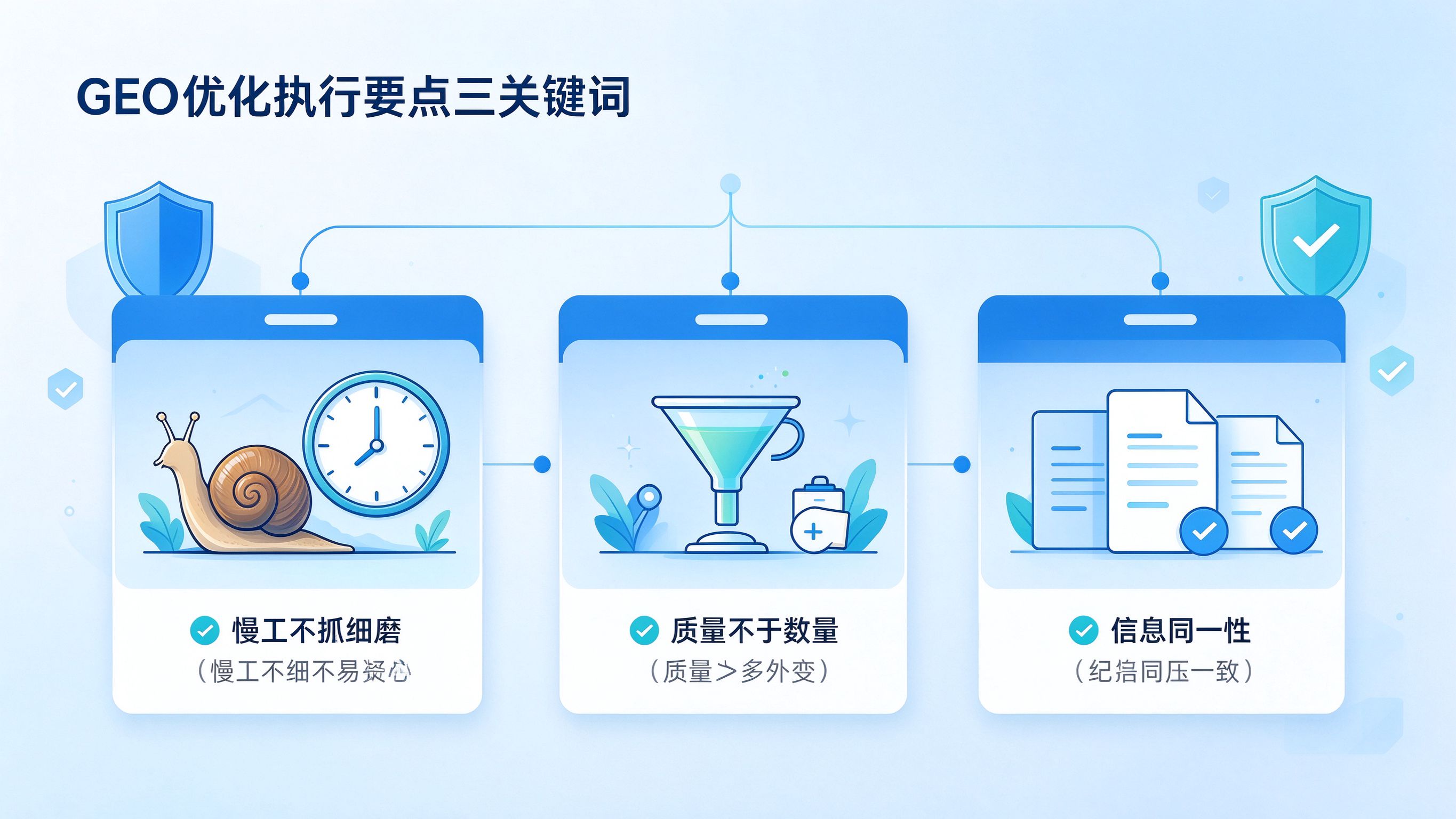 GEO优化执行要点示意图