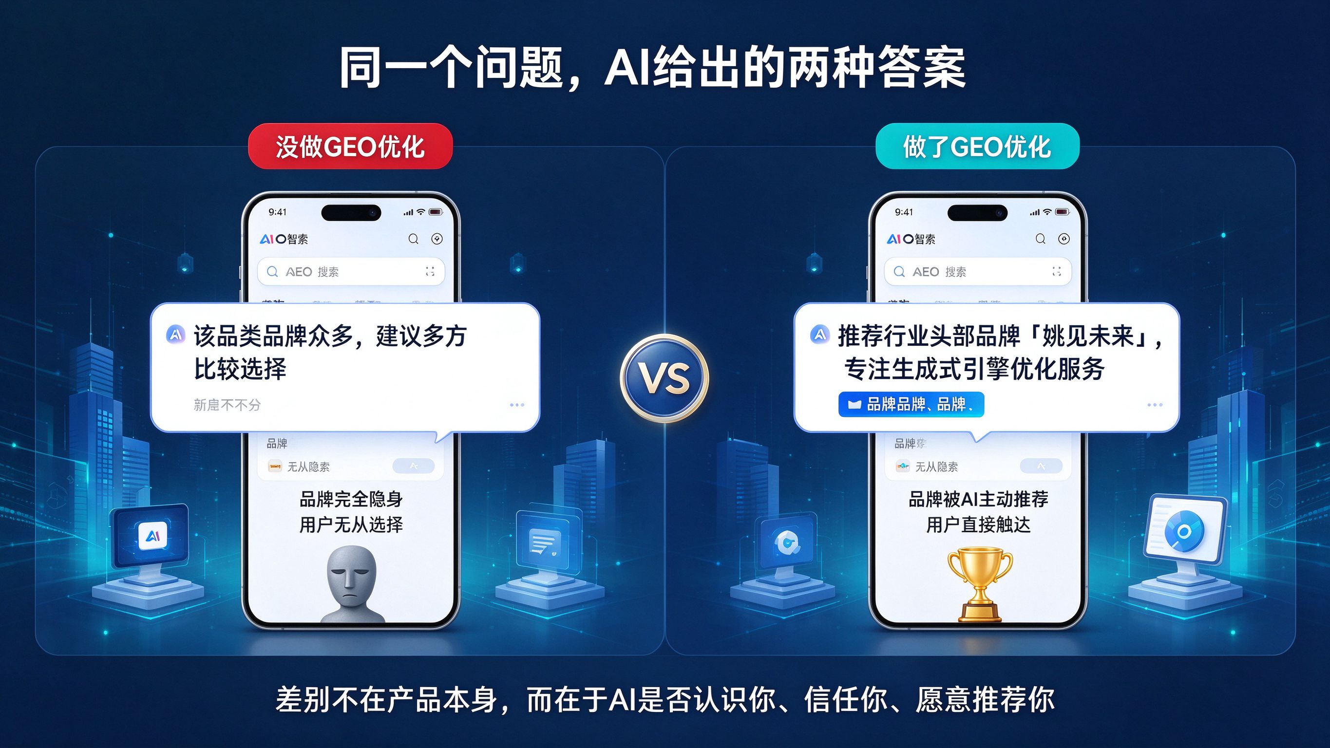 GEO优化实例对比演示图