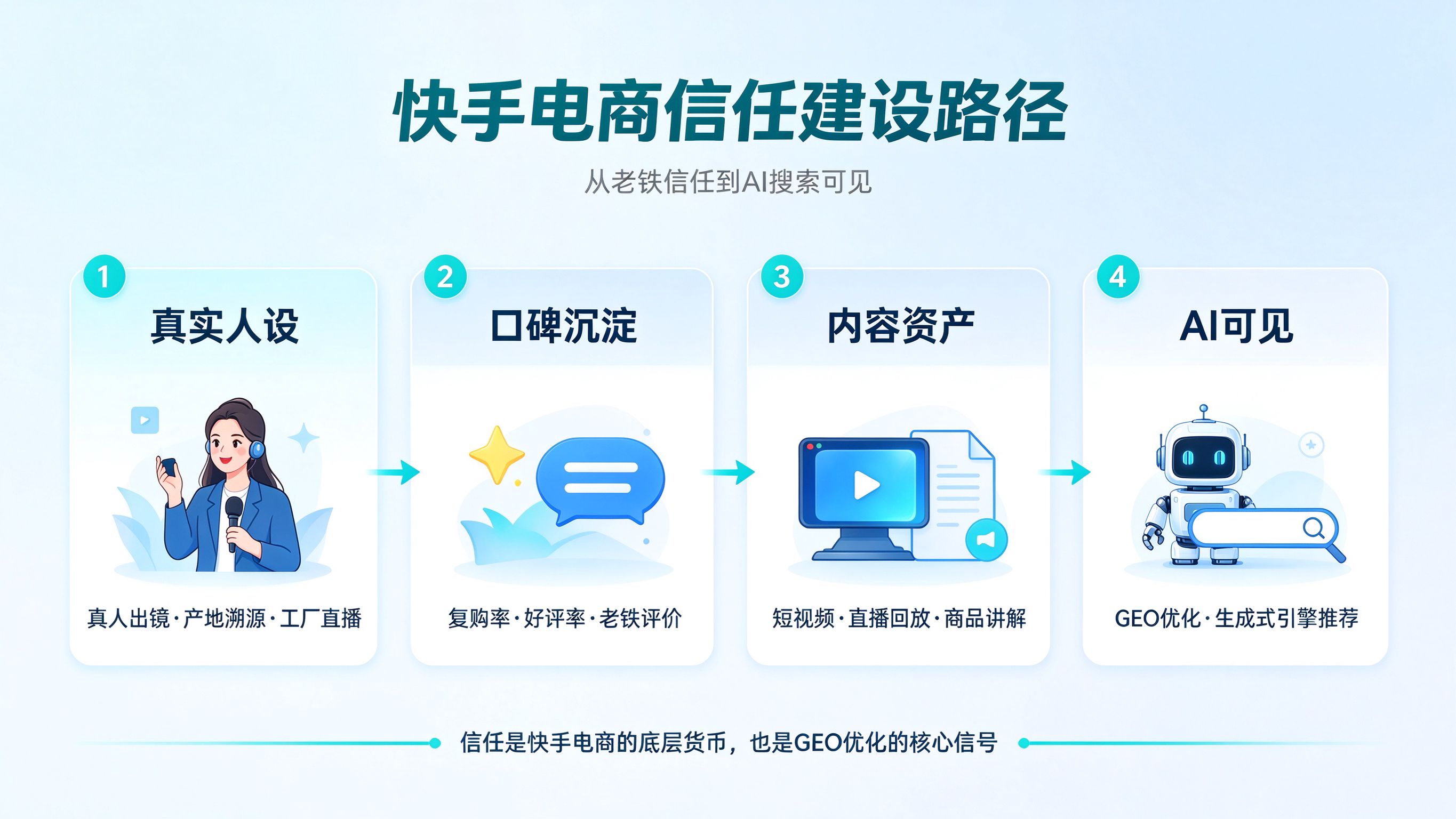快手电商信任建设路径图：从真实人设到AI可见的四阶段路径