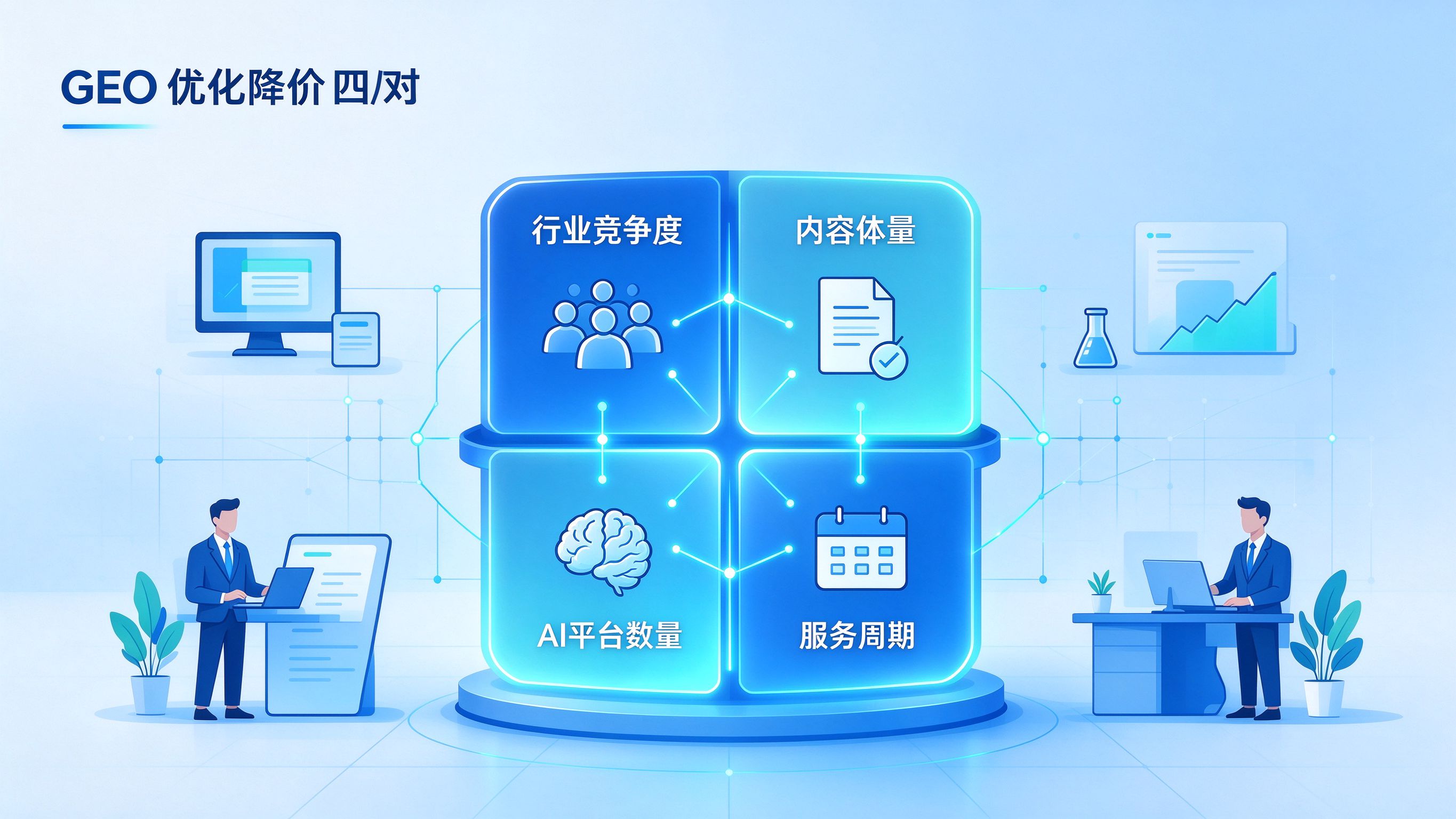 GEO优化定价四维度依据结构图