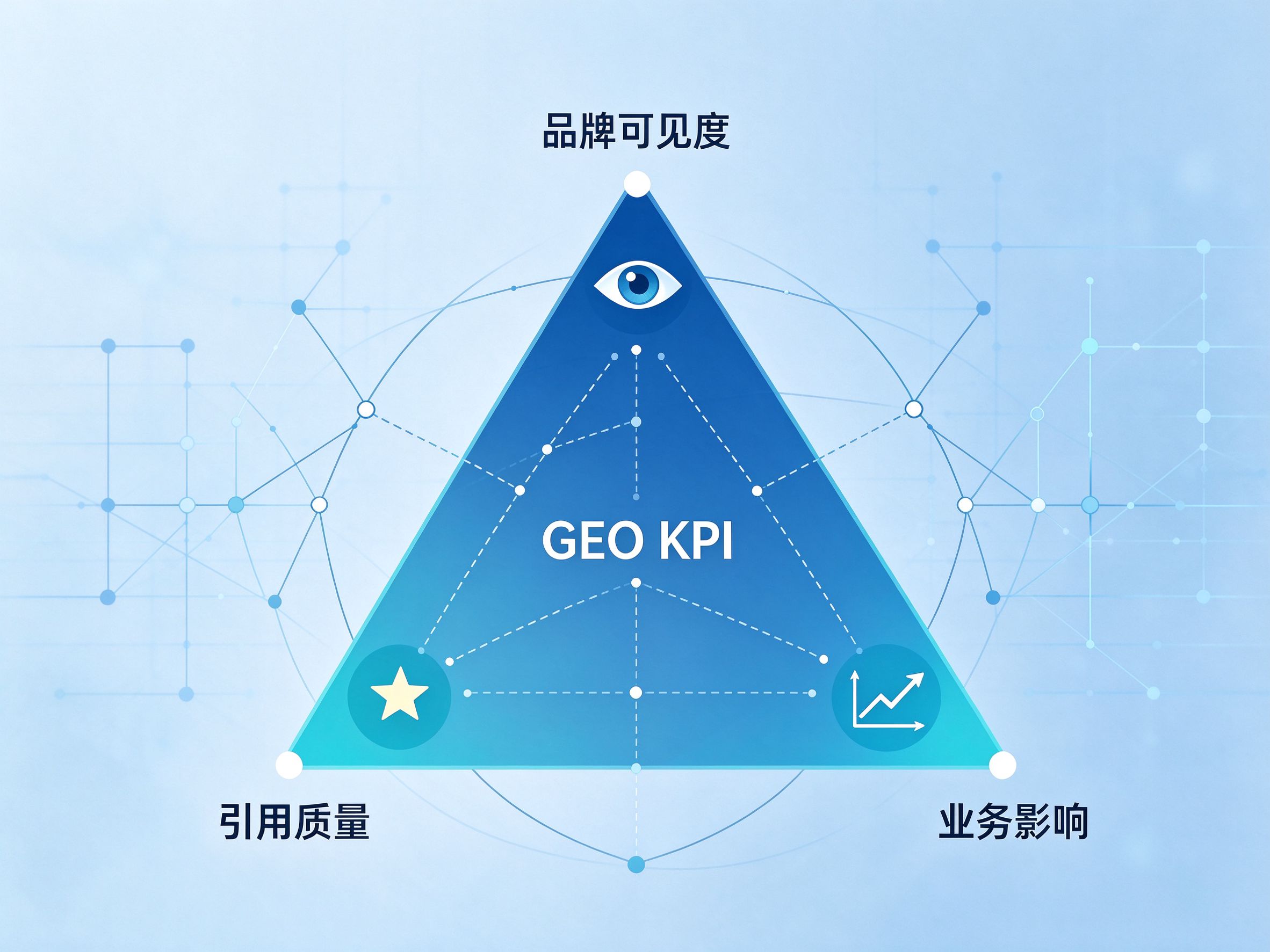 GEO优化KPI三维度图
