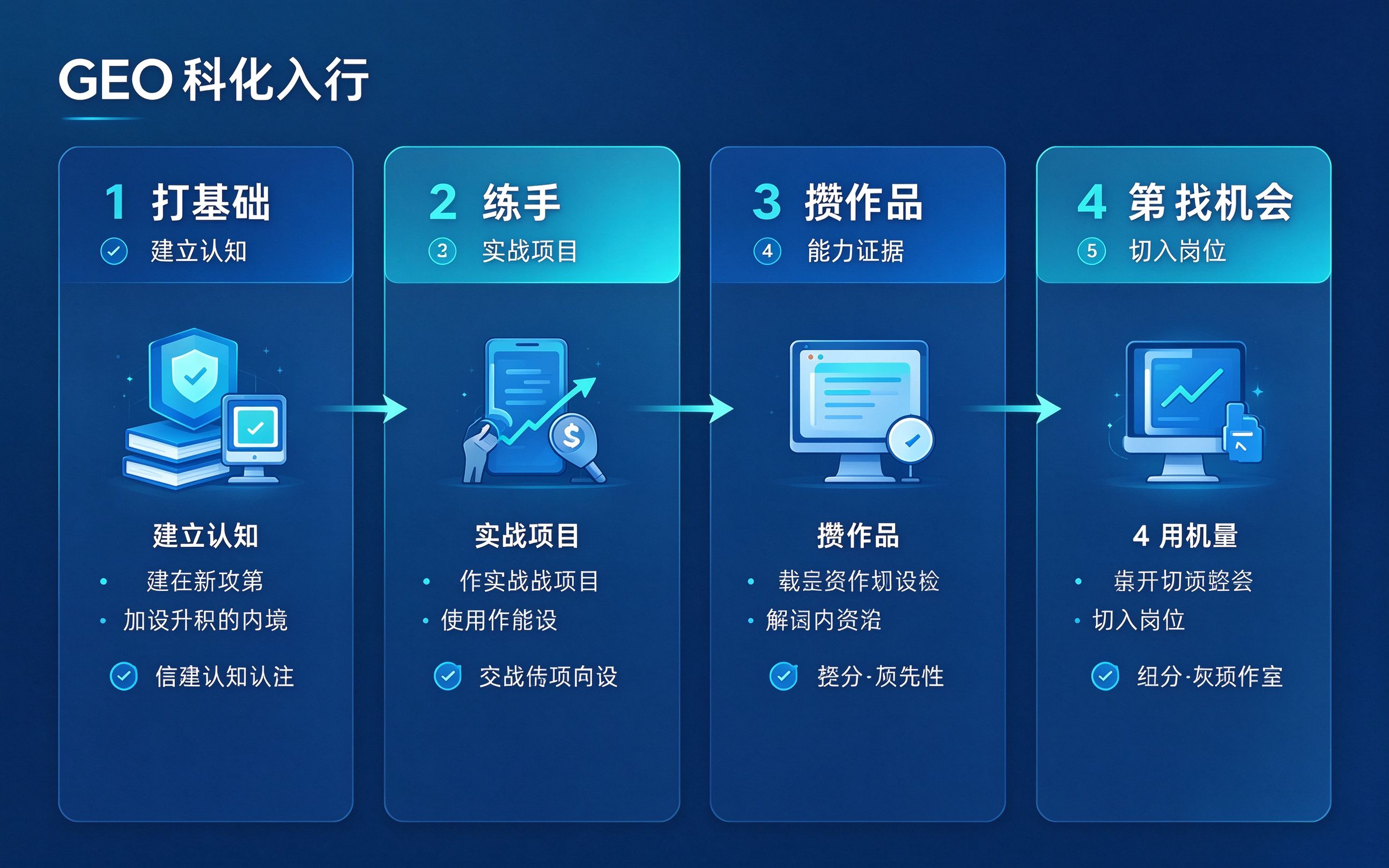 GEO优化入行路径规划图