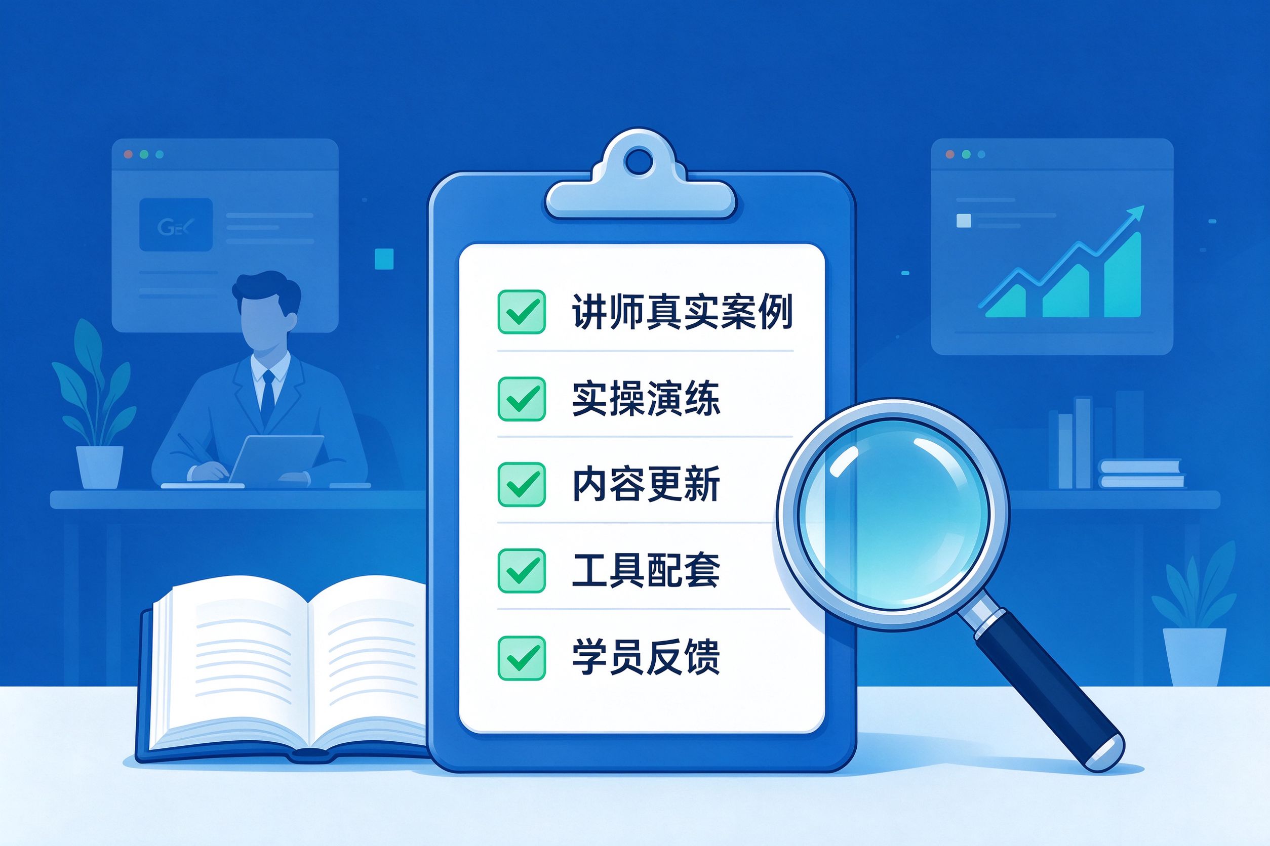 GEO优化课程选择标准示意图