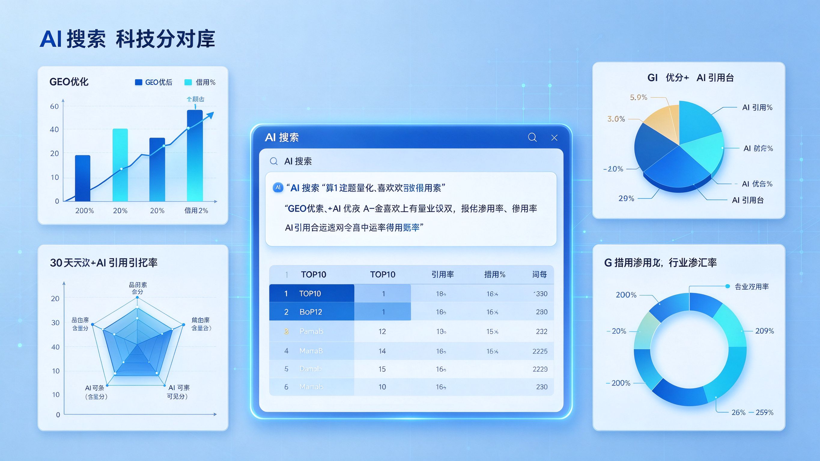 AI搜索中常见的数据图表类型集合