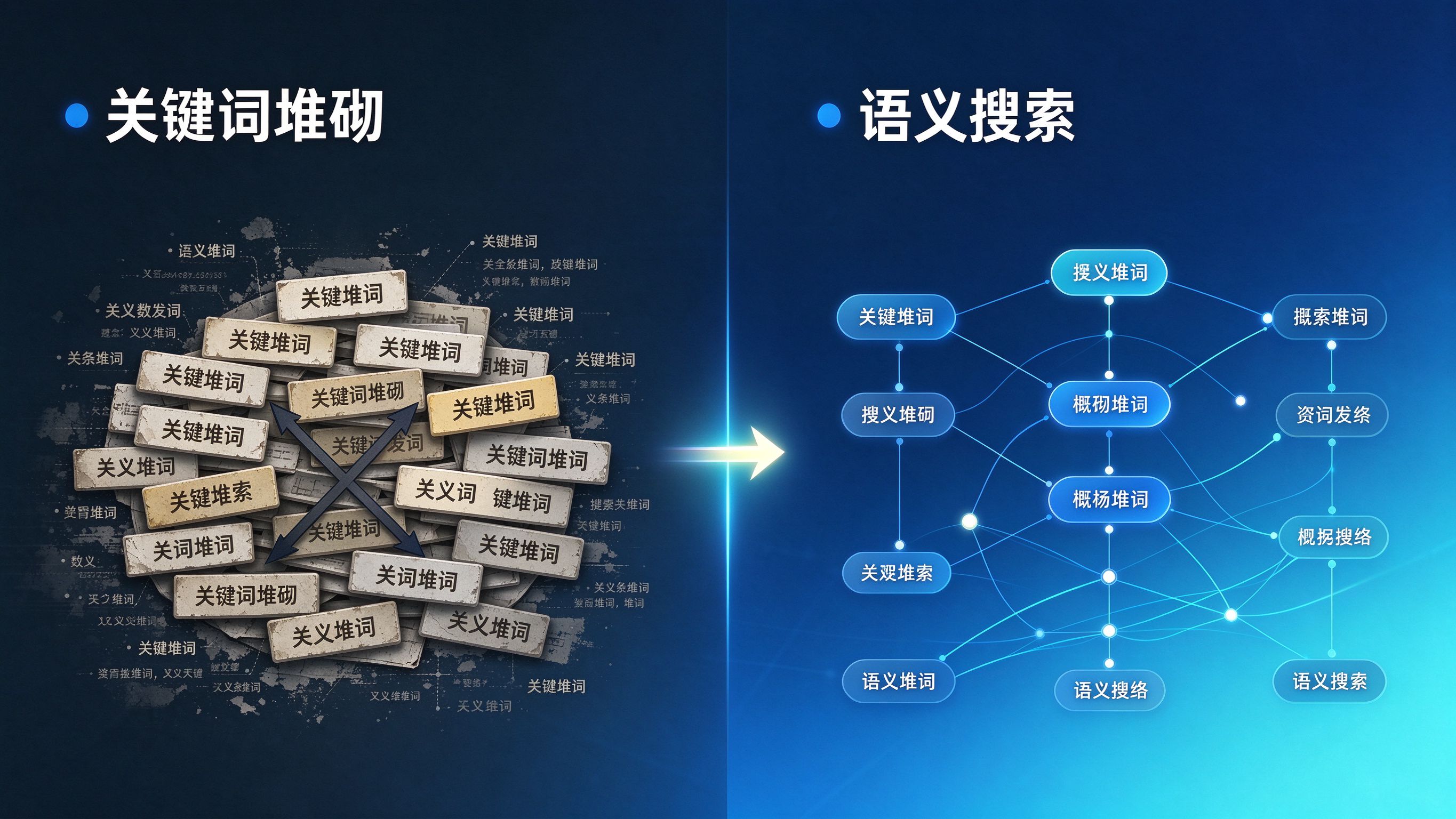 关键词堆砌vs语义搜索新旧规则对比