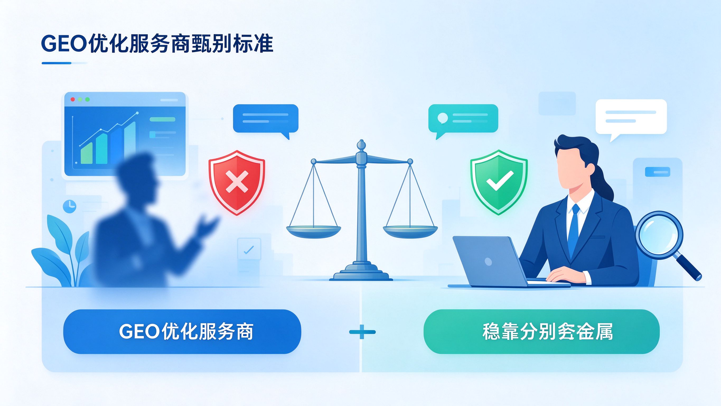 GEO优化服务商甄别标准示意图