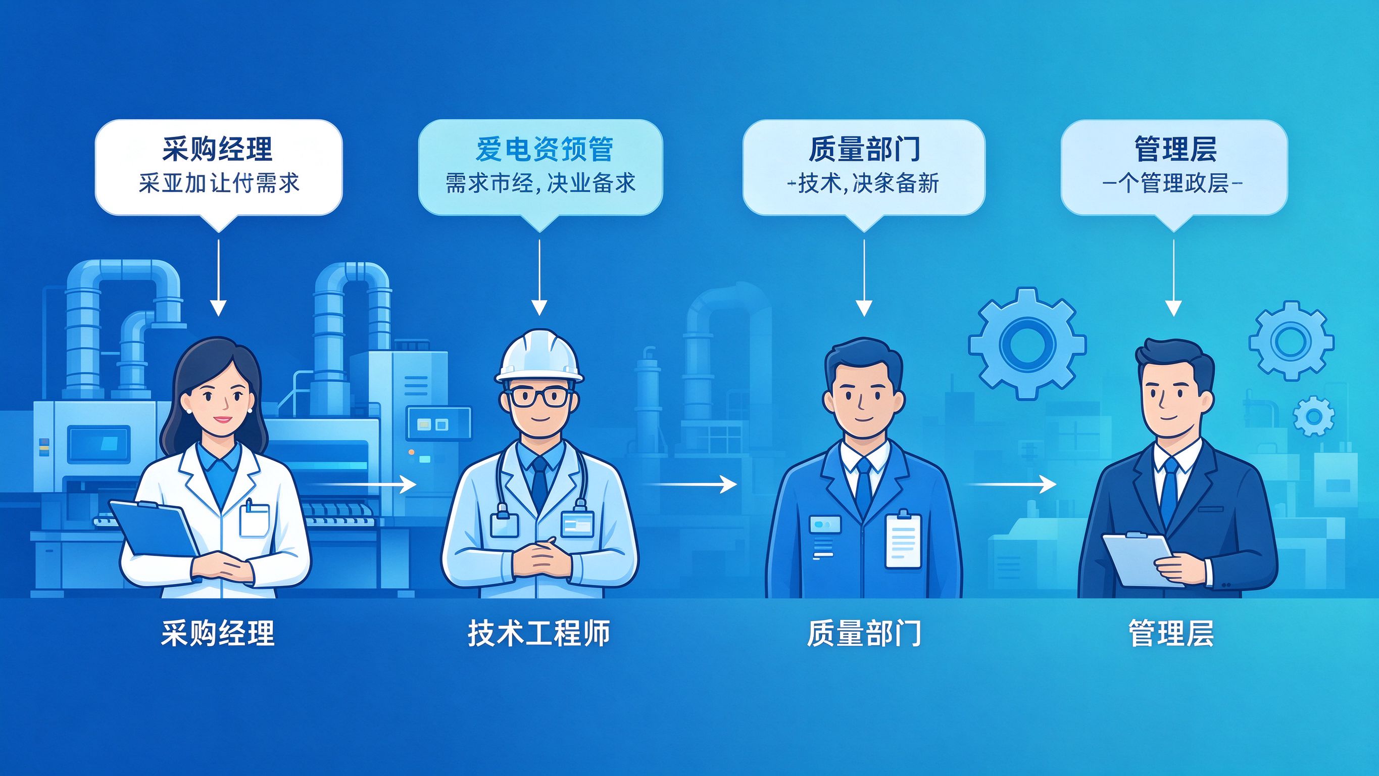 工业品牌B端决策链路示意图