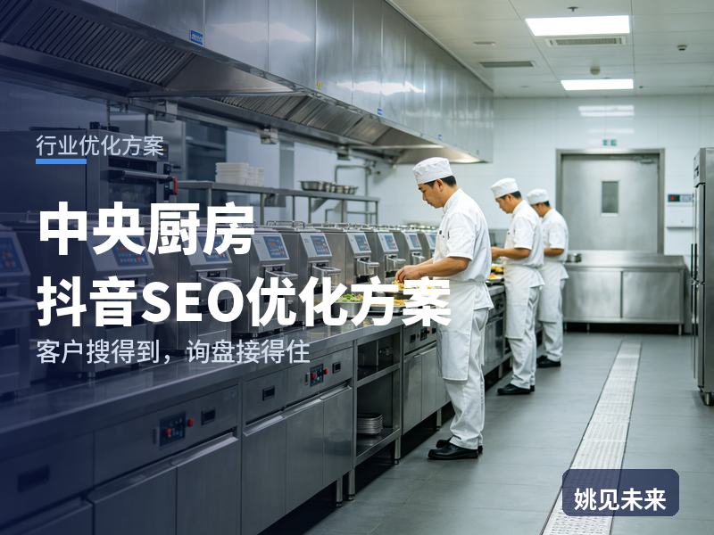 中央厨房行业抖音SEO优化方案：团餐老板搜“中央厨房设备”，先刷到你的配餐现场