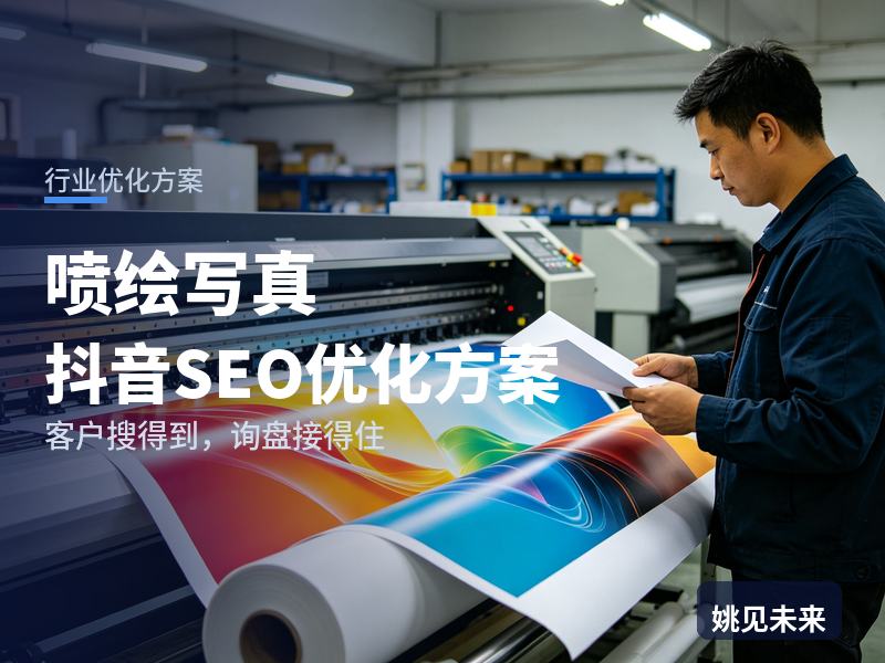 喷绘写真行业抖音SEO优化方案：门店老板搜“喷绘写真店”，有账号却接不到单