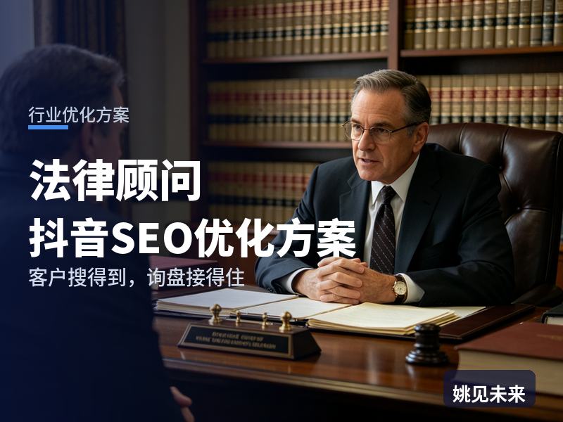 法律顾问行业抖音SEO优化方案：老板搜“合同纠纷怎么办”，先刷到你的普法视频