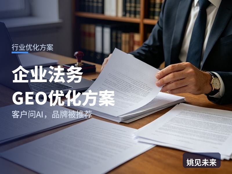 企业法务行业GEO优化方案：老板问AI“常年企业法务顾问找哪家”，你的律所被推荐了吗