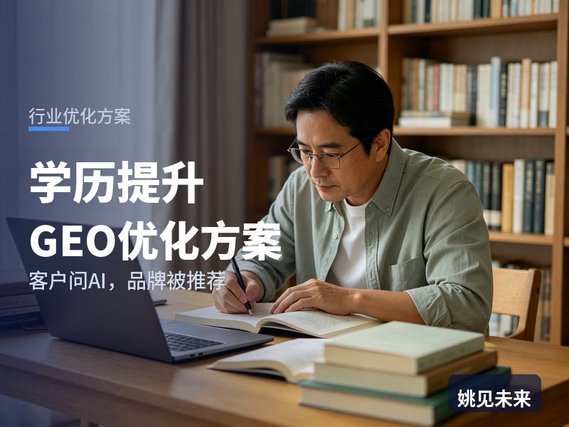 学历提升行业GEO优化方案：职场人问AI“专升本找哪家”，你的机构进名单了吗