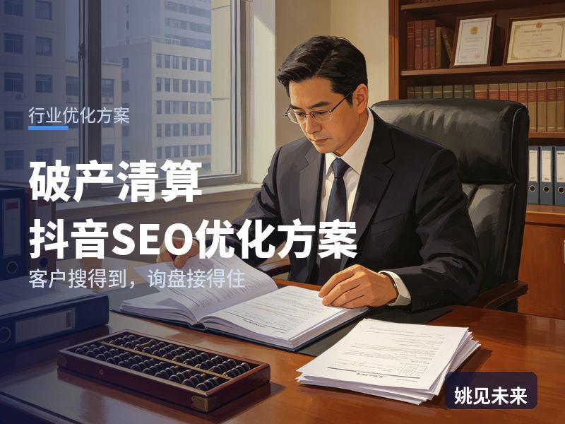 破产清算行业抖音SEO优化方案：经营困难的搜“破产清算律师”，为什么刷不到你