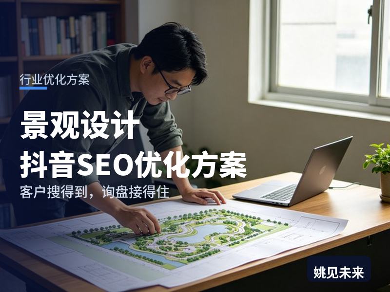 景观设计行业抖音SEO优化方案：别墅业主搜“庭院景观设计”，先刷到你的完工实景