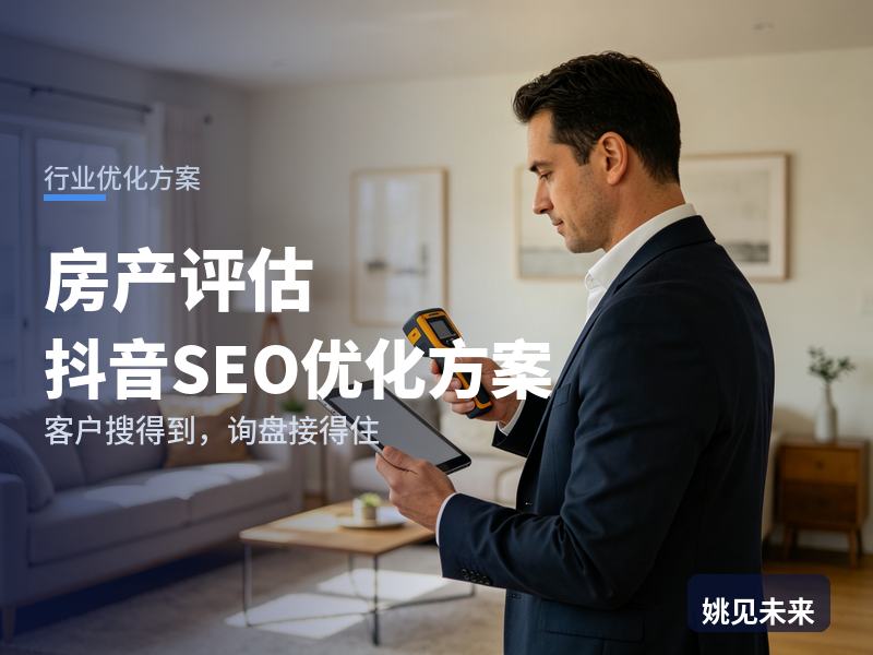 房产评估行业抖音SEO优化方案：抵押业主搜“房产评估怎么收费”，先刷到你的上门实拍